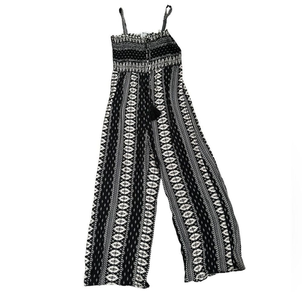 Lilian Black and White Boho Jumpsuit size 2X
